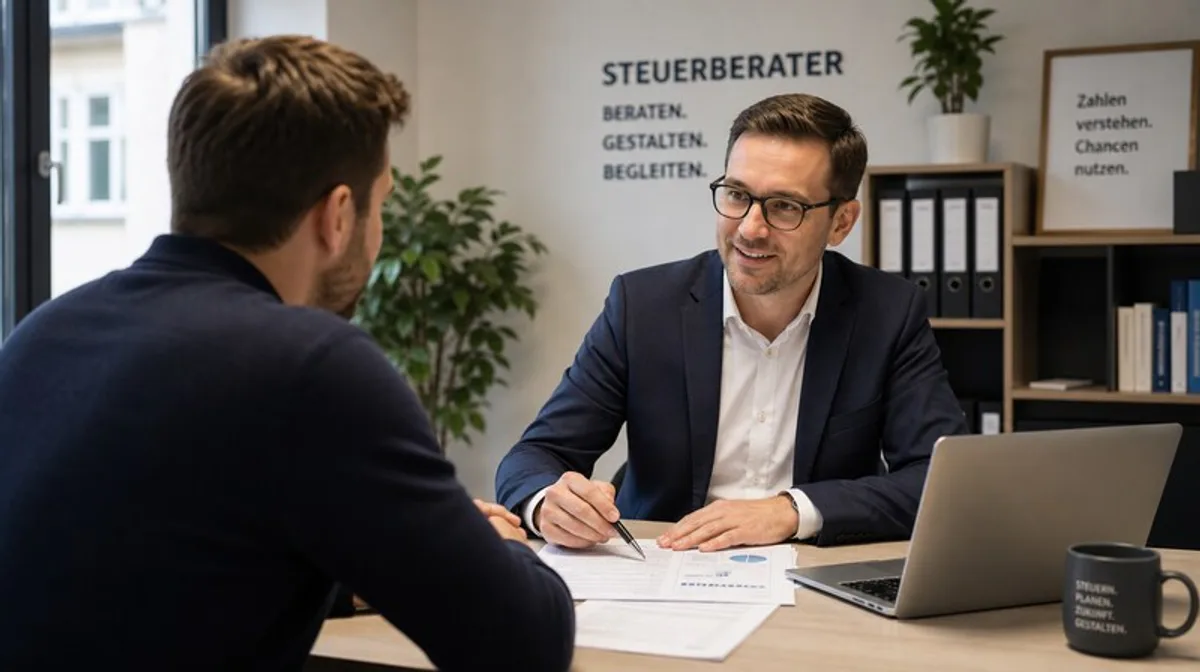 Berufe Steuerberater Beratung Laptop
