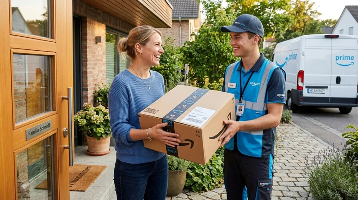 Bigtech Amazon Prime Box Hauseingang Customer Happy