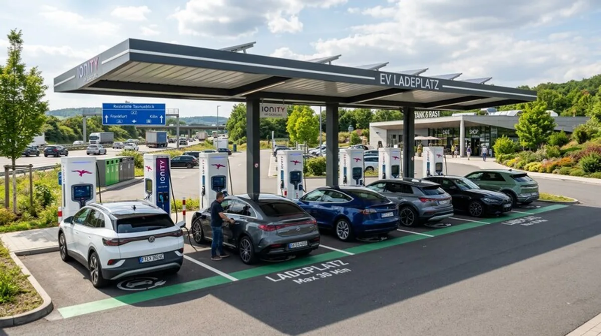 Strom Ladesaeule Parkplatz E Auto Ladepark