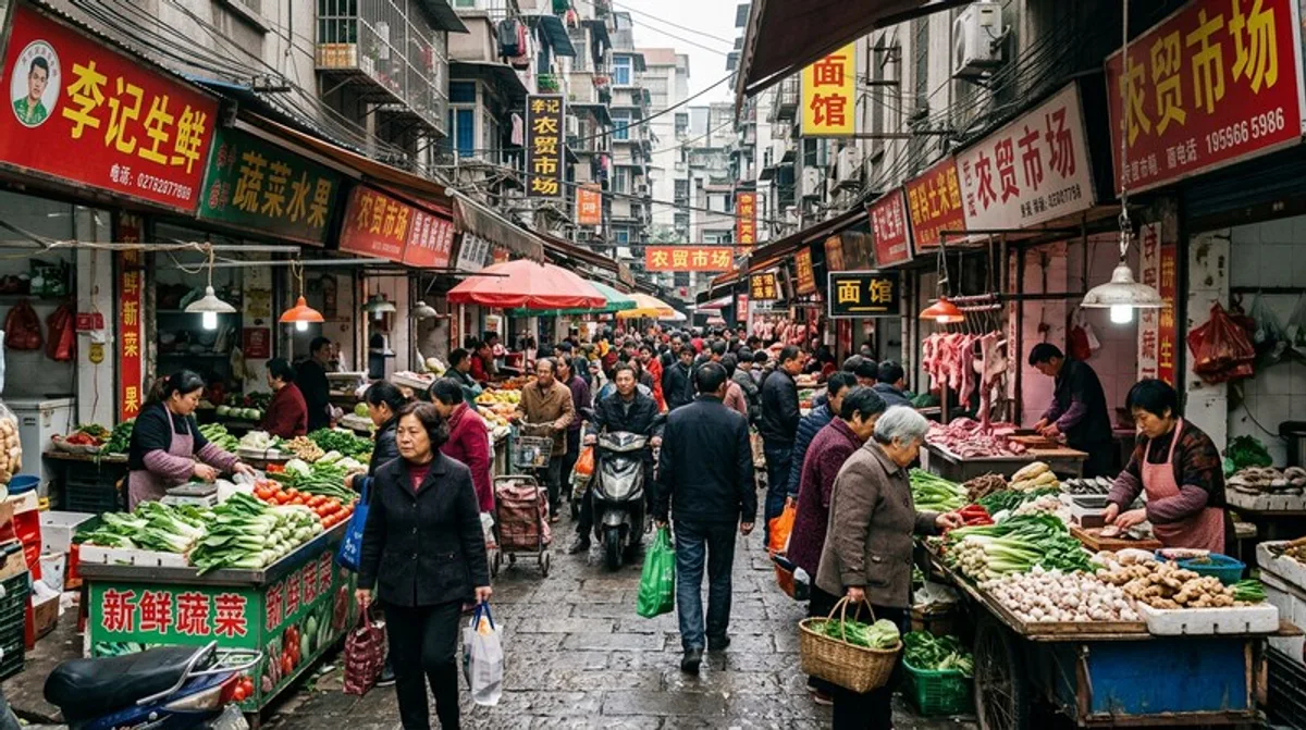 China Markt Strasse Everyday Personen Life Staedtisch