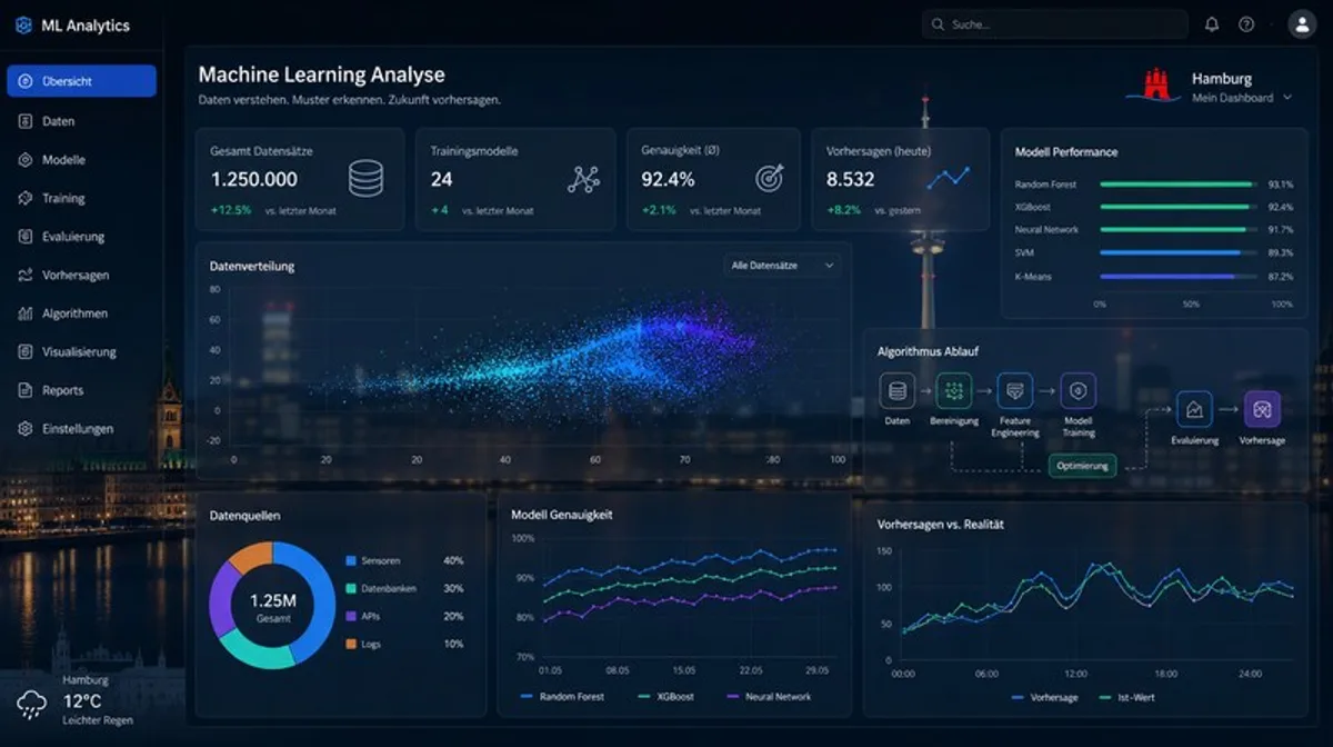 Ki Machine Learning Daten Algorithmus Training Neuronales Netz Analyse Modell