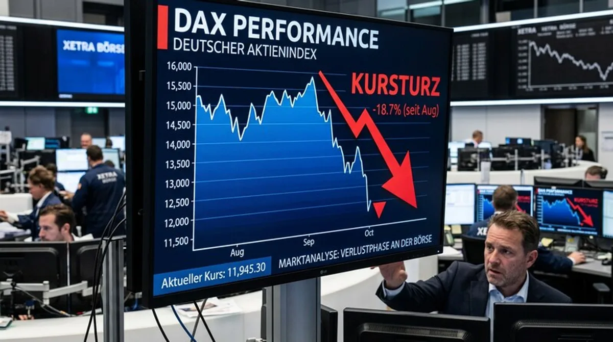 Dax Aktien Boerse Markt Kurssturz Abstieg Finanziell Handelszentrum
