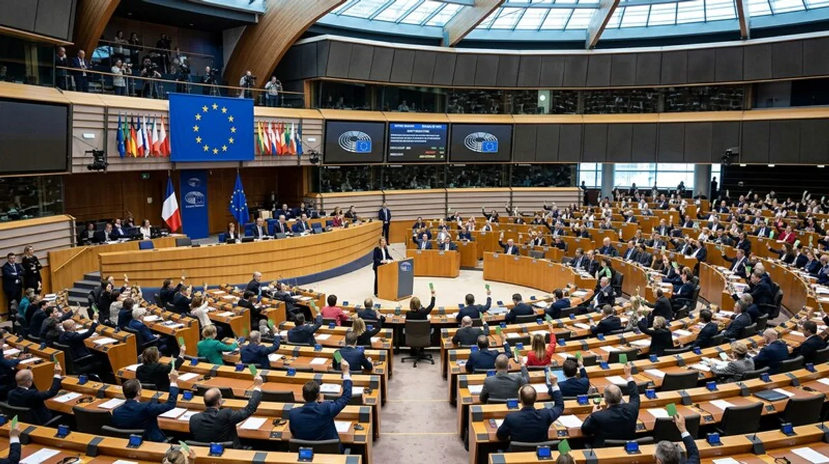 Eu Parlament Strassburg Union Flagge Abstimmung Saal Demokratie