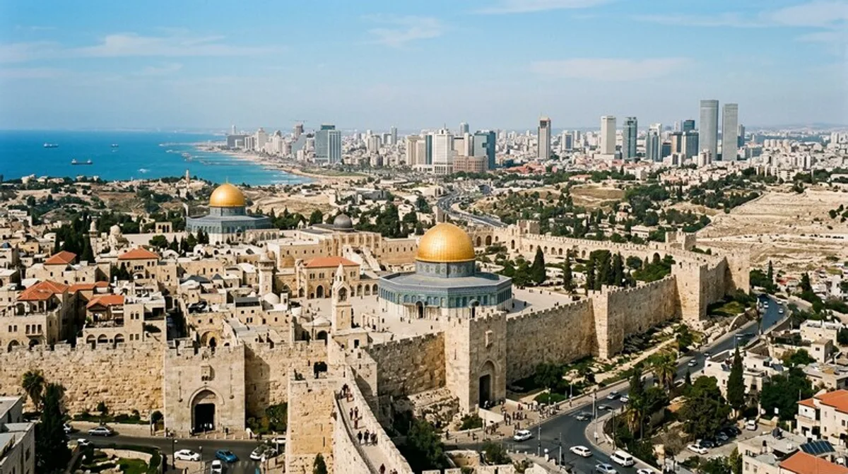 Israel Jerusalem Tel Aviv Stadtpanorama Mauer Naher Osten