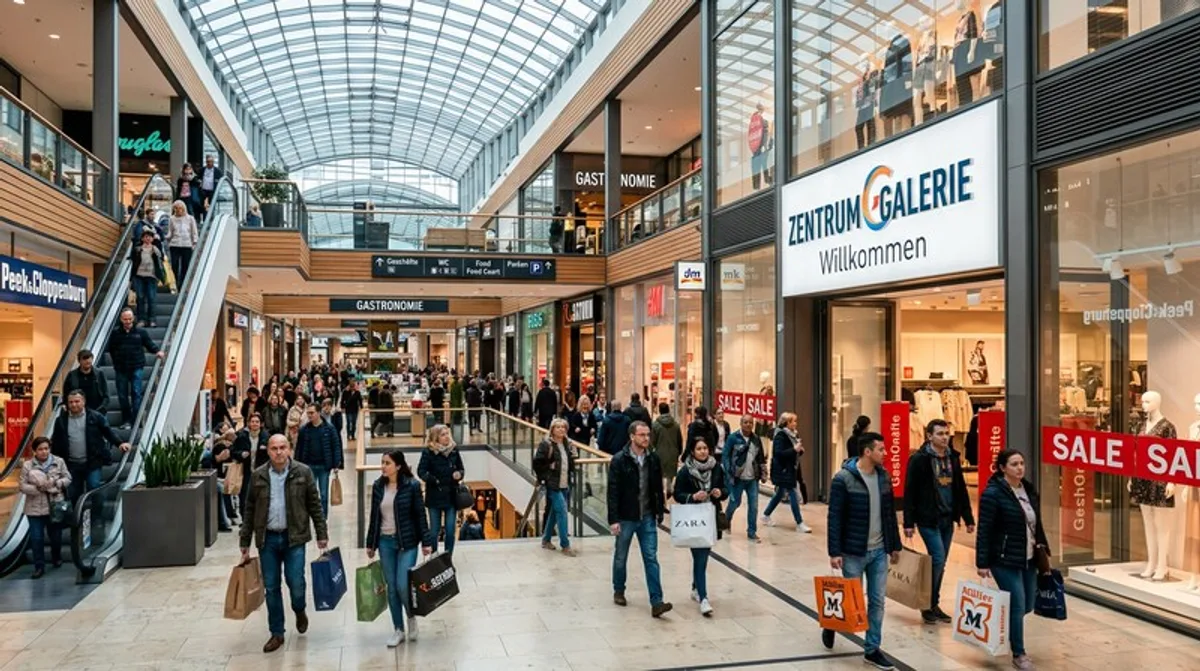shopping center einkaufen retail geschaefte customers menge passage