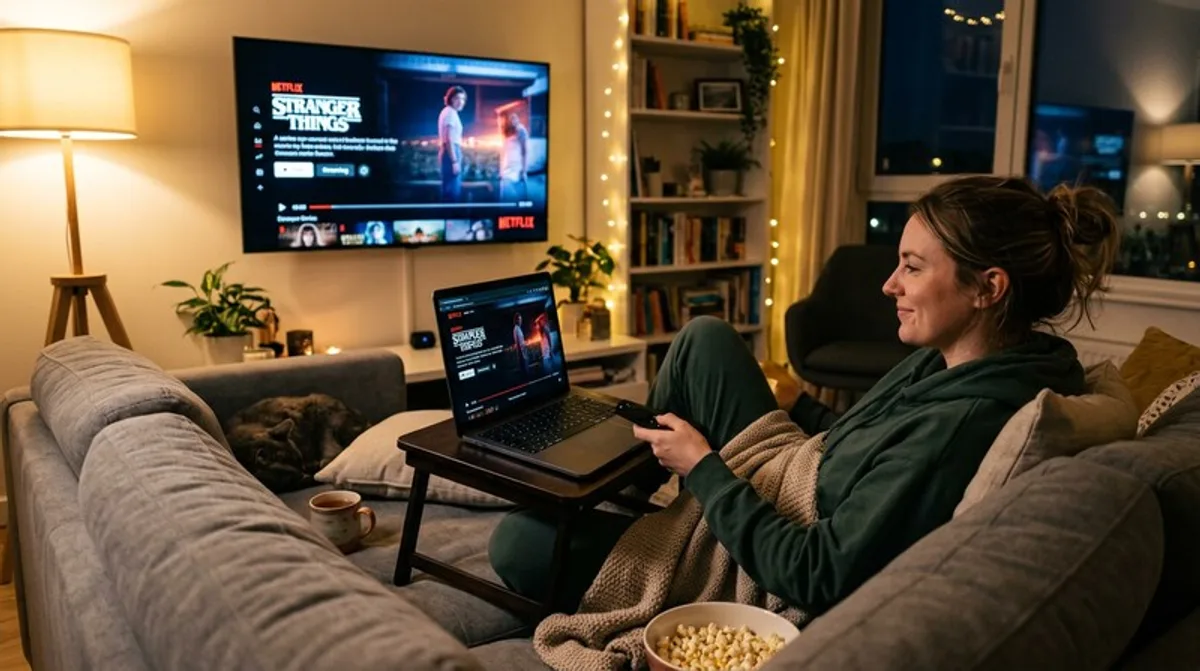 Streaming-Abend auf dem Sofa