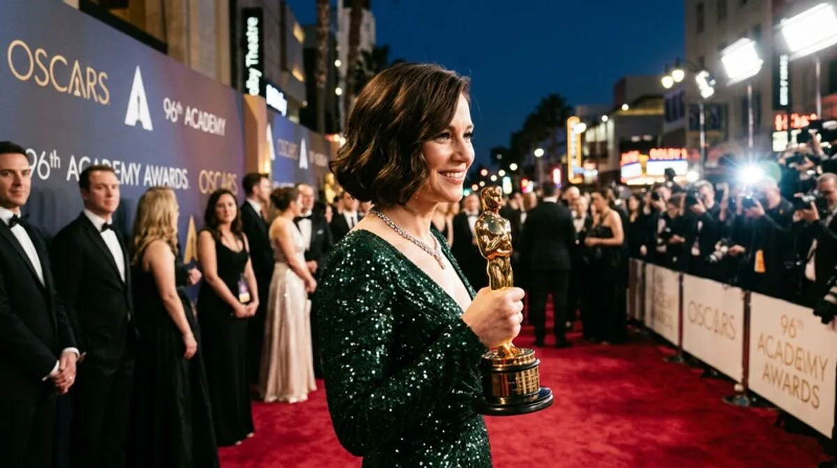 Unterhaltung Oscar Trophae Roter Teppich
