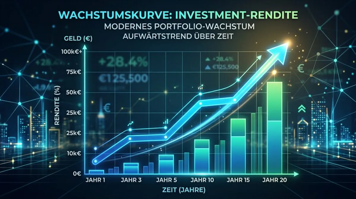 Wachstumskurve Investition Rendite Portfolio Finances Stocks Diagramm