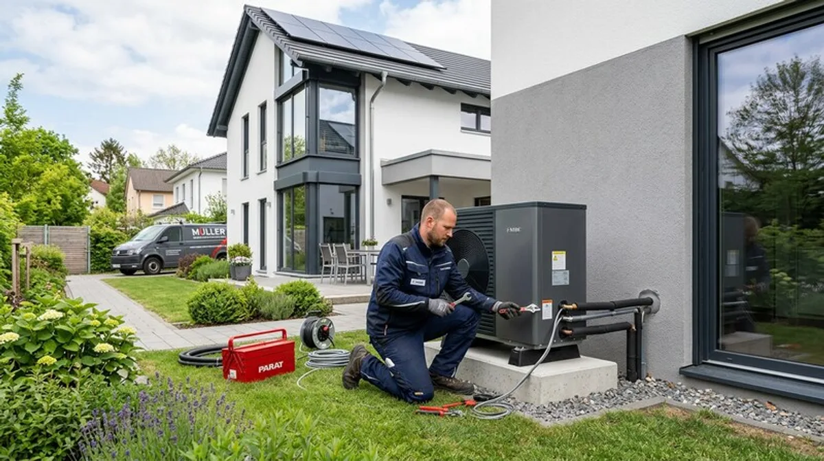 Wärmepumpe Installation Haus