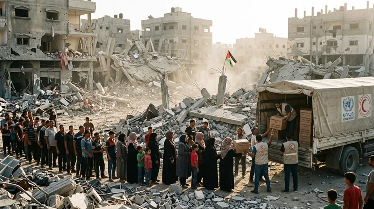 Gaza Nahostkonflikt Humanitaere Hilfe Ruinen Krise Naher Osten